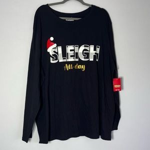 Men’s 3XB Jammies For Your Families Sleigh All Day Christmas T-Shirt Pajamas